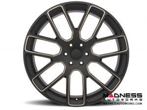 Jeep Custom Wheels (1) - Black Rhino - 22 x 9.5" - Kunene - Matte Black w/ Dark Tint Milled Spokes Jeep Custom Wheels (1) - Black Rhino - 22 x 9.5" - Kunene - Matte Black w/ Dark Tint Milled Spokes